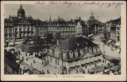 Ansichtskarte Frankfurt am Main Hauptwache, Stadt-Ansicht 1913
