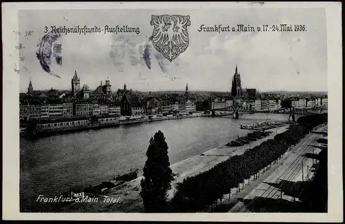 Frankfurt am Main Panorama-  Sonderkarte  Reichsnährstands-Ausstellung 1936