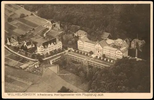 Ansichtskarte Oppenweiler Luftbild Wilhelmsheim b. Backnang 1928