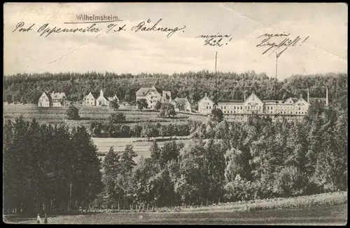 Ansichtskarte Oppenweiler Blick auf Wilhelmsheim# 1908