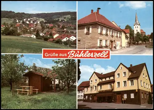 Bühlerzell Lk Schwäbisch Hall Bäckerei u. Gasthaus z. Rose Mehrbild 1971