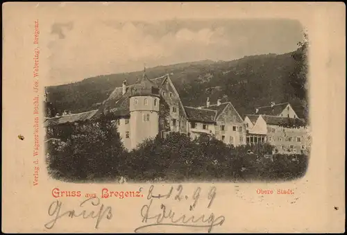Ansichtskarte Bregenz Obere Stadt 1899