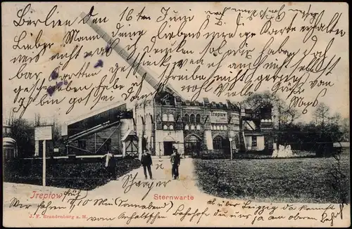 Ansichtskarte Alt-Treptow-Berlin Archenhold-Sternwarte - Männer 1905