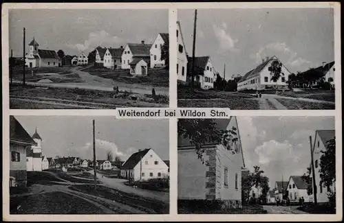Ansichtskarte Weitendorf Steiermark b. Wildon 4 Bild: Straßen 1958