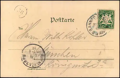 Ansichtskarte Oettingen in Bayern Ries - Stadt - Künstlerkarte 1900