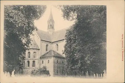 Ansichtskarte Kloster Lehnin Klosterkirche, Blick durch die Bäume 1900