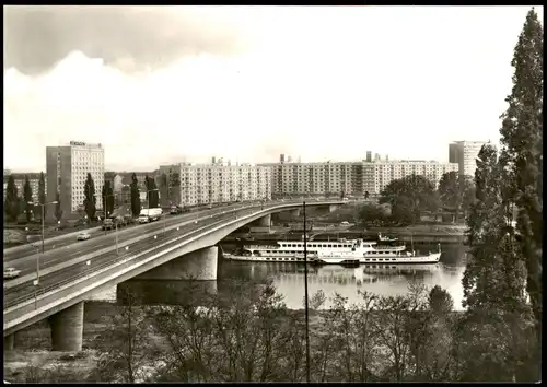 Innere Altstadt-Dresden Friedrichsbrücke, Elbdampfer, Neubauten 1966