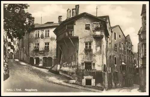 Hall in Tirol Solbad Hall Ortsansicht, Straßen Partie a.d. Nagglburg 1920