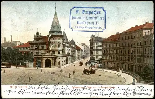 Ansichtskarte München Löwenbräukeller am Stiglmaierplatz 1907/1902