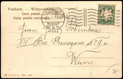 Ansichtskarte München Löwenbräukeller am Stiglmaierplatz 1907/1902