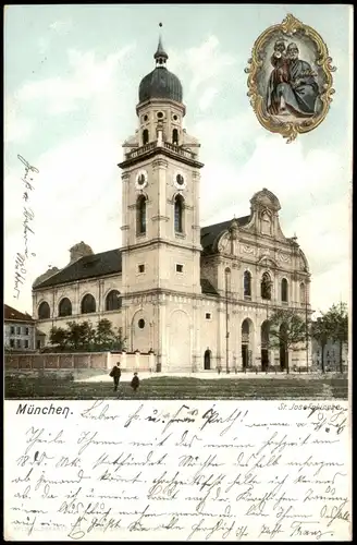 Ansichtskarte München St. Josefikirche 1904