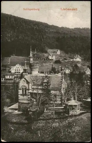 Ansichtskarte Bad Liebenzell Ortsansicht mit der Schleyerburg 1911