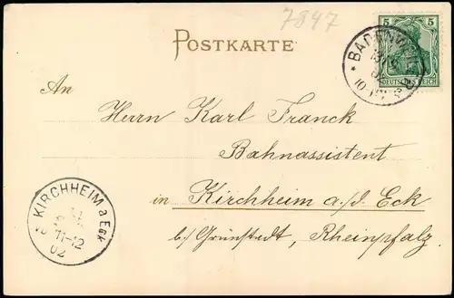 Ansichtskarte Badenweiler Kuranlagen mit Kurhaus 1902