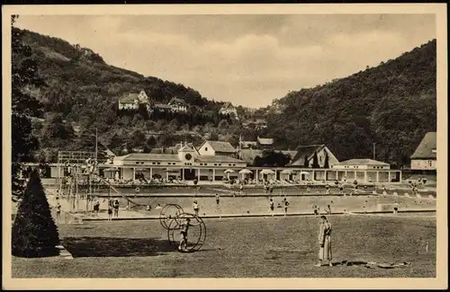 Ansichtskarte Badenweiler Partie im Schwimmbad 1934
