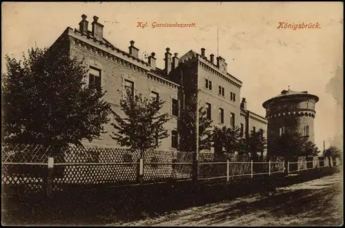 Königsbrück Garnisonlazarett. 1916  gel. Feldpost Bahnpoststempel Klotzsche KB