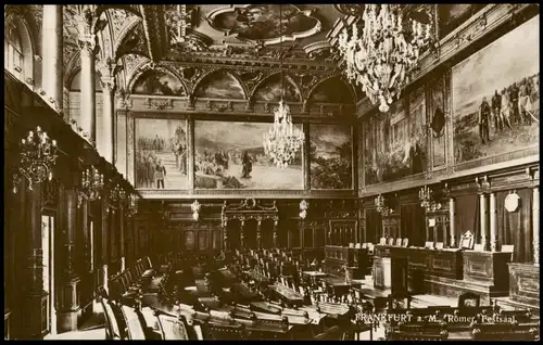 Ansichtskarte Frankfurt am Main Römer Festsaal Innenansicht 1920
