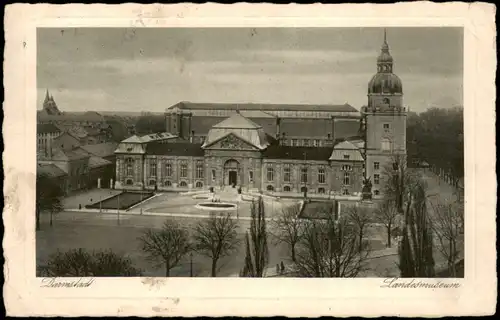 Ansichtskarte Darmstadt Museum (Landesmuseum) 1929