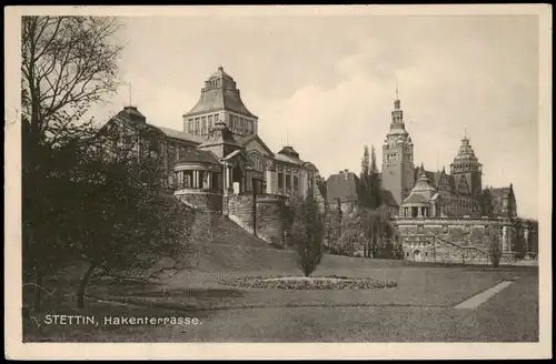 Postcard Stettin Szczecin Hakenterrasse 1932