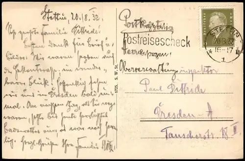 Postcard Stettin Szczecin Hakenterrasse 1932