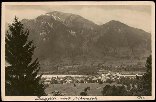 Ansichtskarte Lenggries Panorama-Ansicht 1930