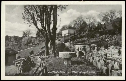 Ansichtskarte Eisfeld Ortsansicht: Im Otto-Ludwig-Garten 1940