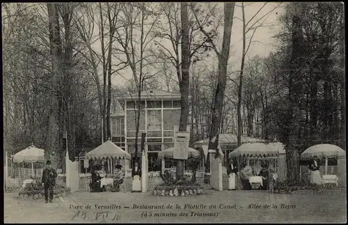 Versailles Parc de Versailles Restaurant Flottille du Canal Allée  Reine 1910