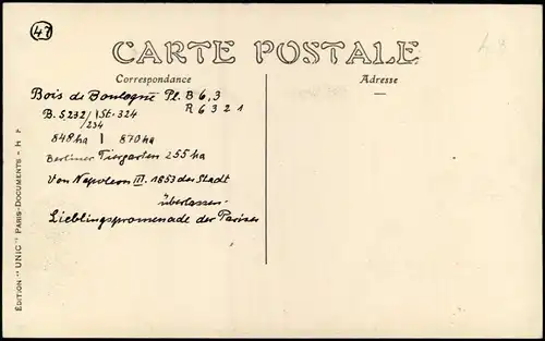 CPA Paris Bois de Boulogne Le Pré Catelan 1 La Ferme 1910