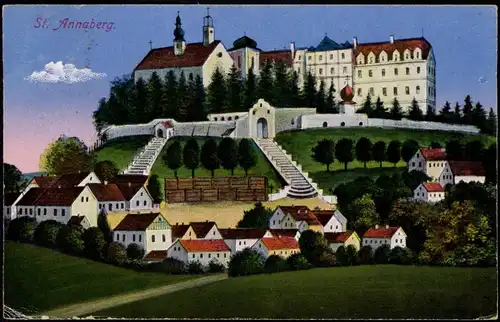 St. Annaberg Góra Świętej Anny Panorama-Ansicht, Ortsansicht 1918