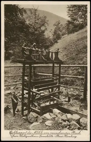 Ansichtskarte Bad Harzburg Waldgasthaus Sennhütte - Mühle 1933