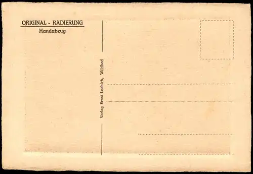 Bad Wildbad Eberhards bad. Eingang. - Radierung original Signatur 1928