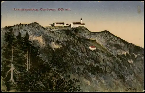 Hohenpeißenberg Hohenpeissenberg, Oberbayern - Künstlerkarte 1913