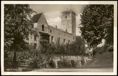 Ansichtskarte Grünwald (Oberbayern) Schloß Grünwald 1929