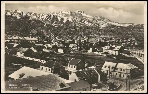 Postcard Cetinje Stadtpartie, Totale - Straße 1929