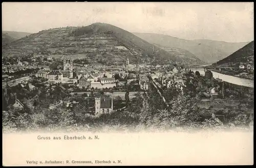 Ansichtskarte Eberbach Panorama-Ansicht Gruss aus Eberbach a. N. 1905