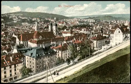 Ansichtskarte St. Gallen Panorama-Ansicht 1910
