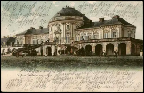 Ansichtskarte Stuttgart Schloss Solitude 1903  gel. Feuerbach
