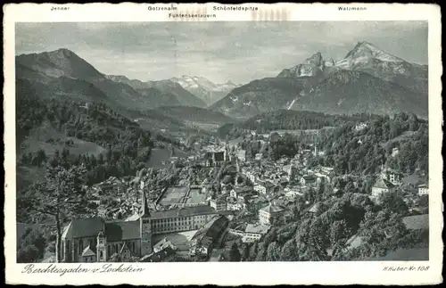 Ansichtskarte Berchtesgaden Panorama-Ansicht vom Lockstein 1943