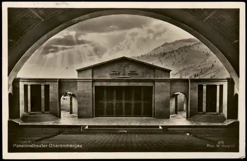 Ansichtskarte Oberammergau Passionstheater Passionsspielhaus 1938