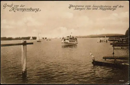 Alt-Treptow-Berlin Gaststätte Krampenburg, Dampfer - Müggelberge 1918