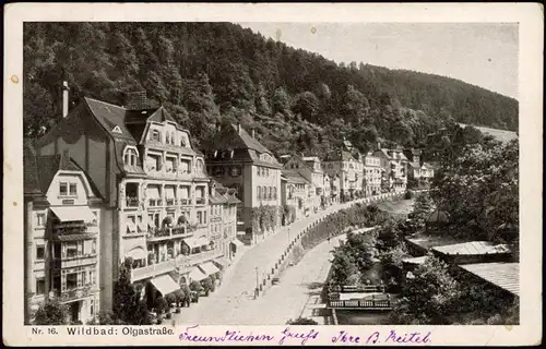 Ansichtskarte Bad Wildbad Olgastrasse 1922