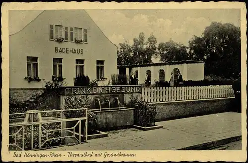 Ansichtskarte Bad Hönningen Thermalbad mit Gesundbrunnen 1938