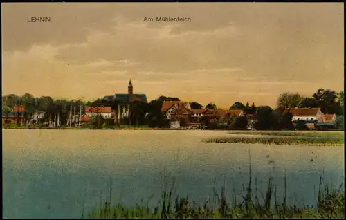 Ansichtskarte Lehnin-Kloster Lehnin Am Mühlenteich 1922