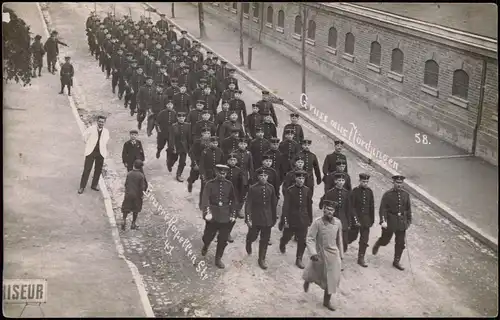 Mörchingen Kapellenstraße Militaria   Soldaten Lorraine Lothringen Foto AK 1908