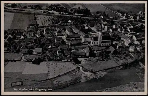 Ansichtskarte Marklkofen LK Dingolfing-Landau Luftbild 1948