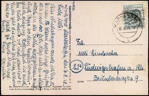 Ansichtskarte Marklkofen LK Dingolfing-Landau Luftbild 1948