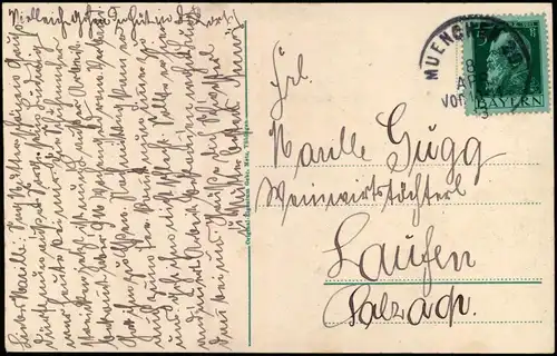 Ansichtskarte Augsburg Ludwigsstrasse 1914