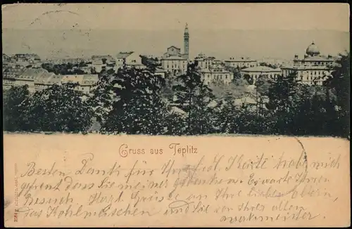 Postcard Teplitz-Schönau Teplice Totale 1905