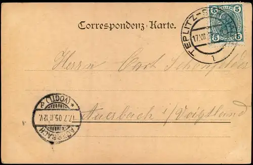 Postcard Teplitz-Schönau Teplice Totale 1905
