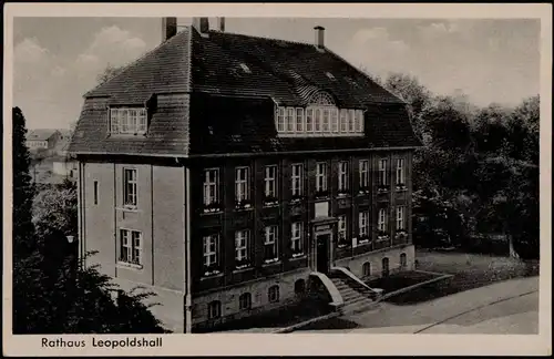 Ansichtskarte Leopoldshall-Staßfurt Stassfurt Rathaus 1940