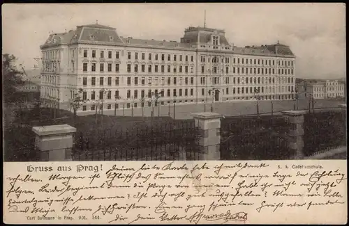 Postcard Prag Praha k &. k. Cadettenschule 1902
